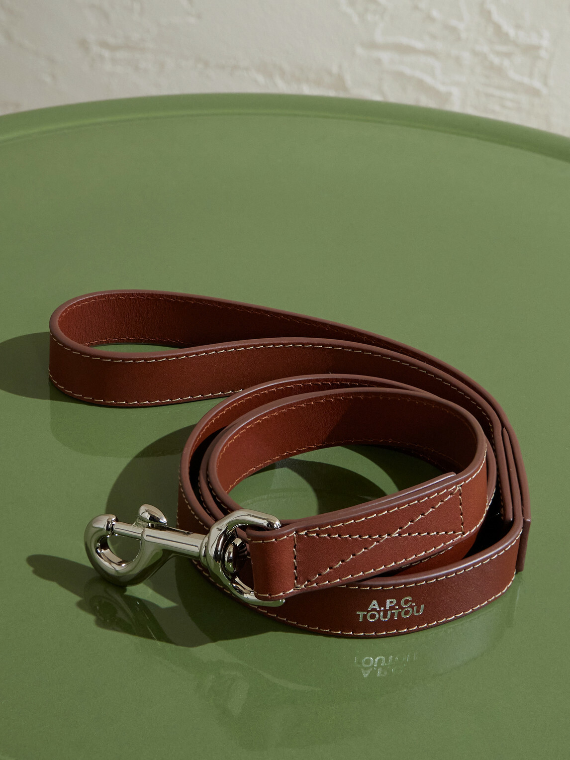 A.P.C. - Toutou Logo-Print Leather Dog Lead