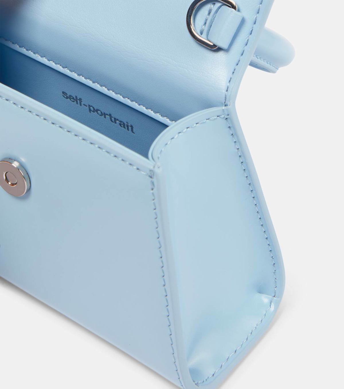 Self-Portrait The Bow Micro leather tote bag