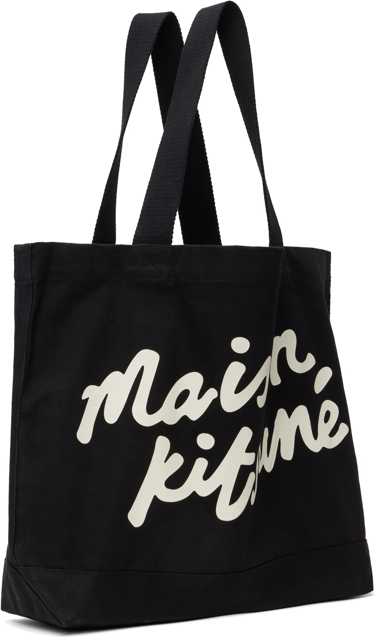 Maison Kitsuné Black 'Maison Kitsuné' Handwriting Tote