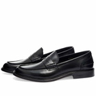 Vinnys Men's VINNY's Townee Penny Loafer in Black Crust Leather