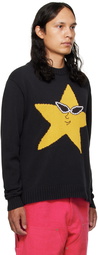 Sky High Farm Workwear Black Star Sweater