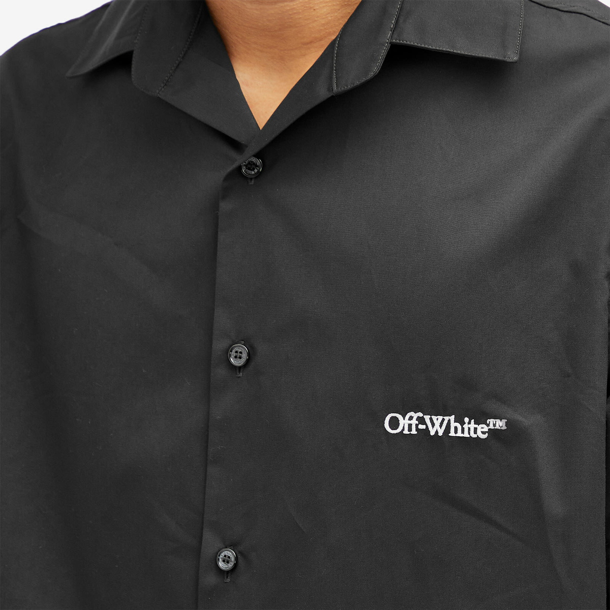 Off-White Men's Gothic Bowling Shirt in Black