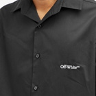 Off-White Men's Gothic Bowling Shirt in Black