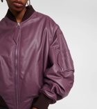 The Attico Anja leather bomber jacket