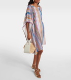 Missoni Metallic knit beach cover-up