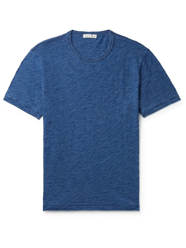 Photo: Alex Mill - Indigo-Dyed Slub Cotton-Jersey T-Shirt - Blue