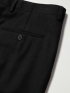 SAINT LAURENT - Slim-Fit Wool-Flannel Trousers - Black