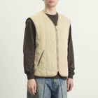 MM6 Maison Margiela Men's Light Padded Collarless Gilet in Sand/Sand