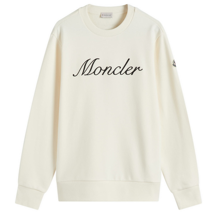 Photo: Moncler Men's Emerized Fleece Long Sleeve T-Shirt in White