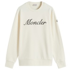 Moncler Men's Emerized Fleece Long Sleeve T-Shirt in White