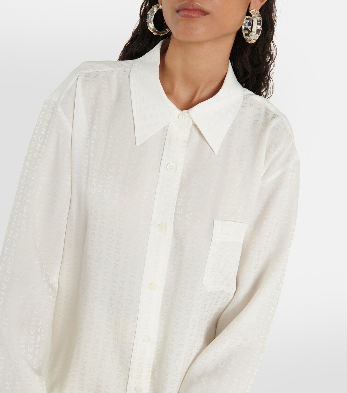 Givenchy Logo silk jacquard shirt Givenchy Givenchy Logo silk jacquard shirt Givenchy