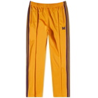 Needles Men's Poly Narrow Track Pant in Yellow Gold