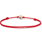 Luis Morais - Cord, Enamel and Gold Bracelet - Red
