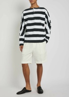 Jacquemus Le Tshirt Mariniére Striped Cotton T-shirt White And Blue