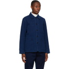 Blue Blue Japan Navy Washed Sashiko Coverall Jacket