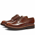 Grenson Men's Curt Derby Shoe in Tobacco Hi Shine