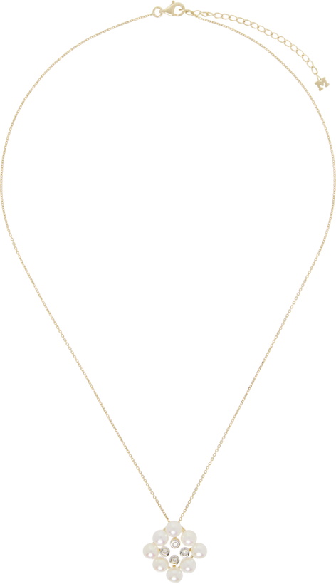 Photo: Mateo Gold Pearls & Diamond Cluster Necklace