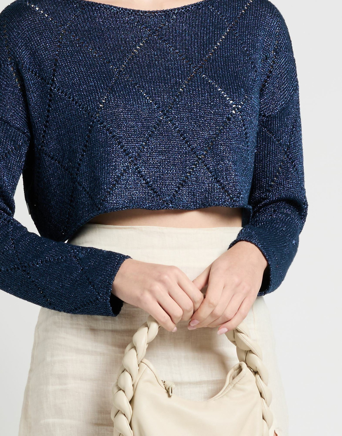 Jijil Womens Sweater in Navy
