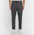 Mr P. - Slim-Fit Stretch Wool and Cotton-Blend Drawstring Trousers - Men - Gray