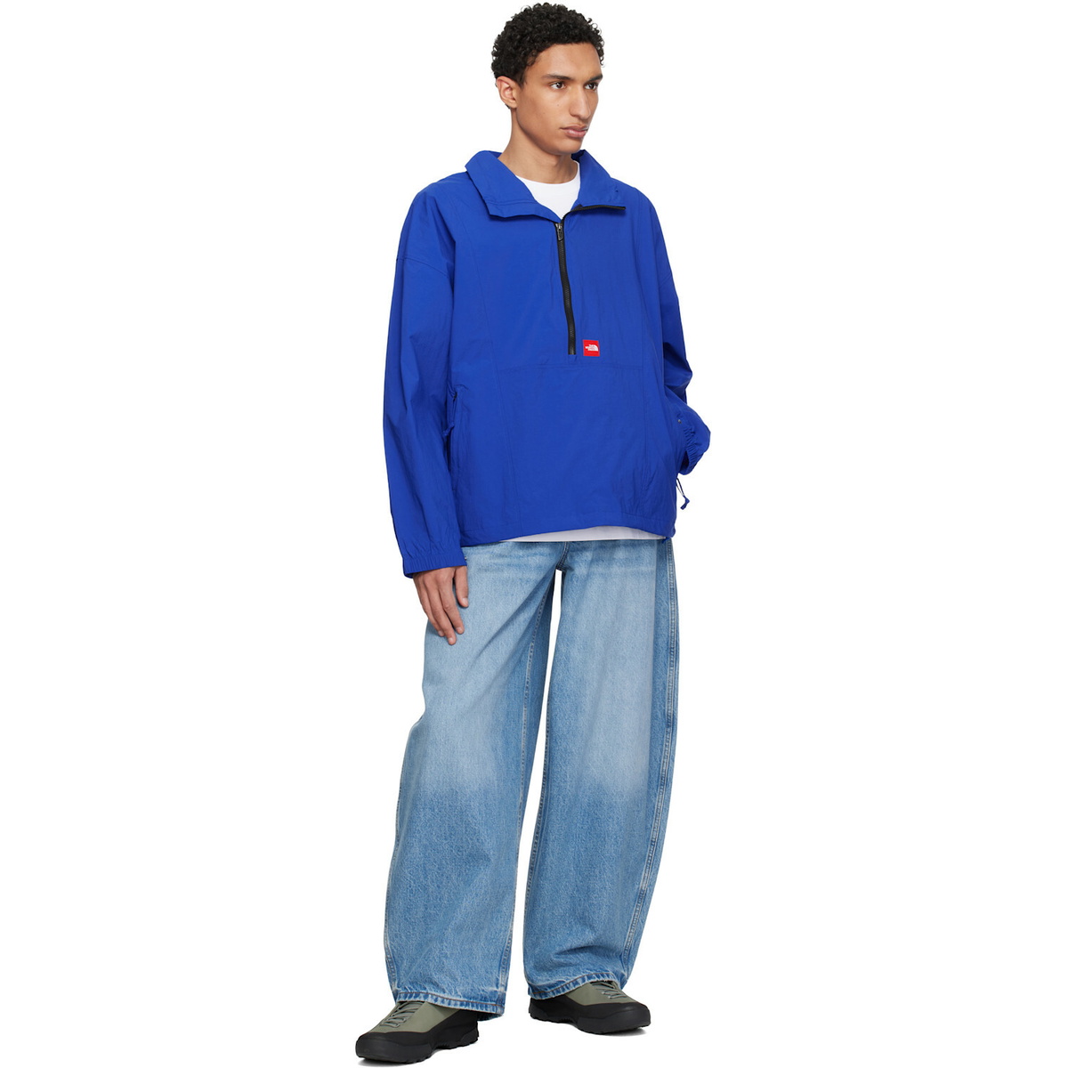 The North Face Navy TNF Red Box Taslan Jacket