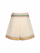 ZIMMERMANN - August Embroidered Cotton Shorts