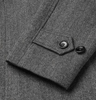 TOM FORD - Belted Herringbone Wool Overcoat - Gray