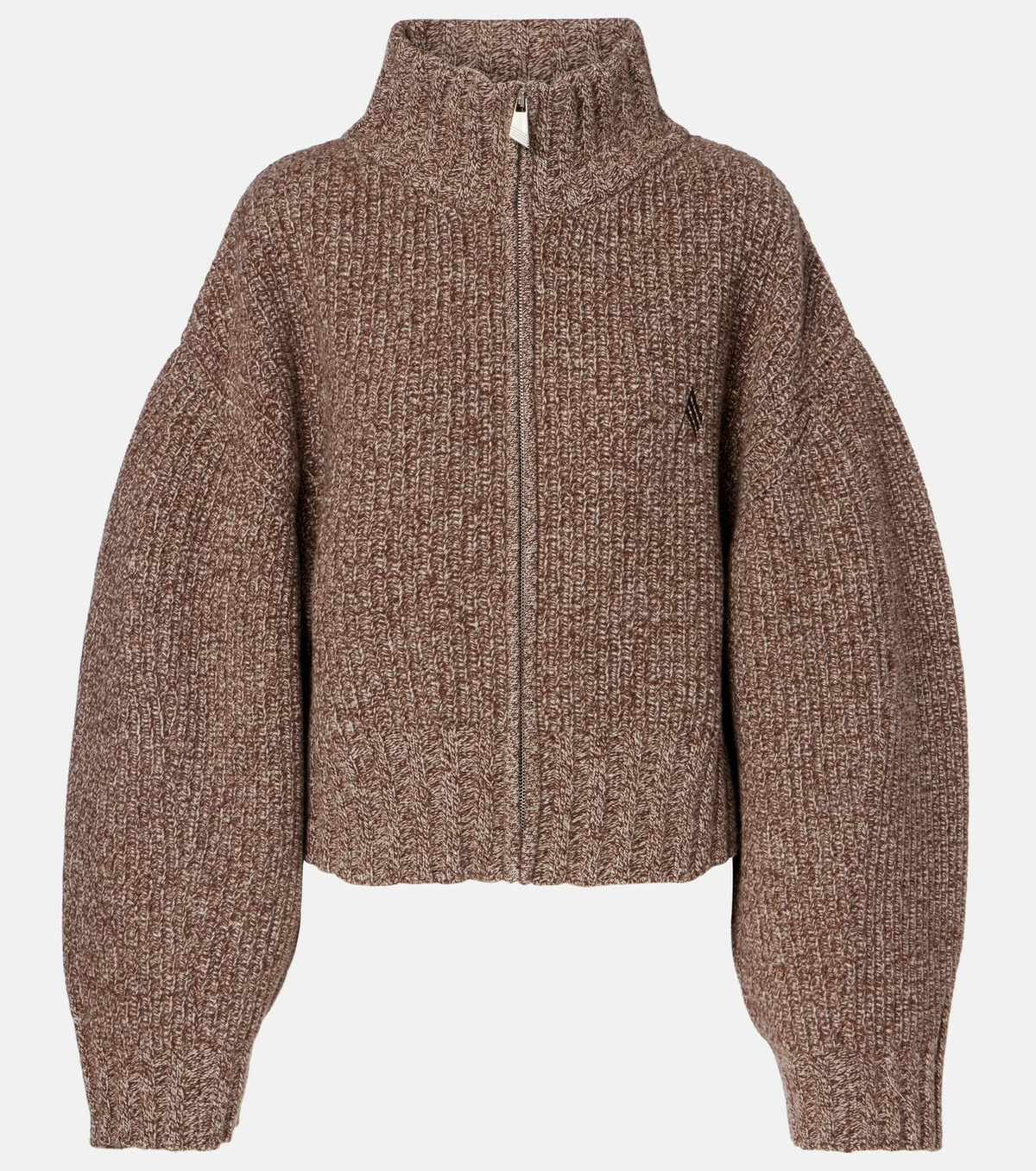 The Attico Embroidered wool and cashmere cardigan