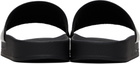 Moschino Black Rubber Logo Pool Slides