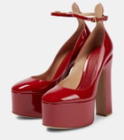Valentino Garavani Tan-Go patent leather platform pumps