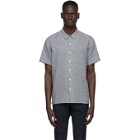 PS by Paul Smith Black and White Houndstooth Camp Short Sleeve Shirt