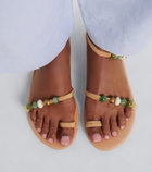 Ancient Greek Sandals Eleftheria beaded sandals