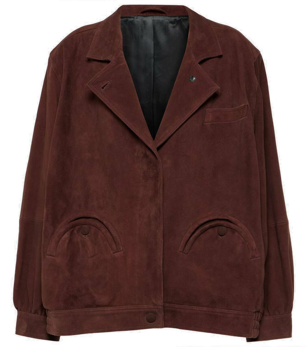 Photo: Blazé Milano Cleo oversized suede bomber jacket