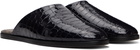Fear of God Navy Croc-Embossed Slip-on Loafers
