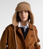 Miu Miu Shearling-trimmed wool and cashmere hat