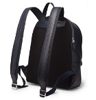 Dunhill - Hampstead Canvas-Panelled Full-Grain Leather Backpack - Men - Midnight blue