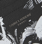 SAINT LAURENT - Printed Full-Grain Leather Cardholder - Black