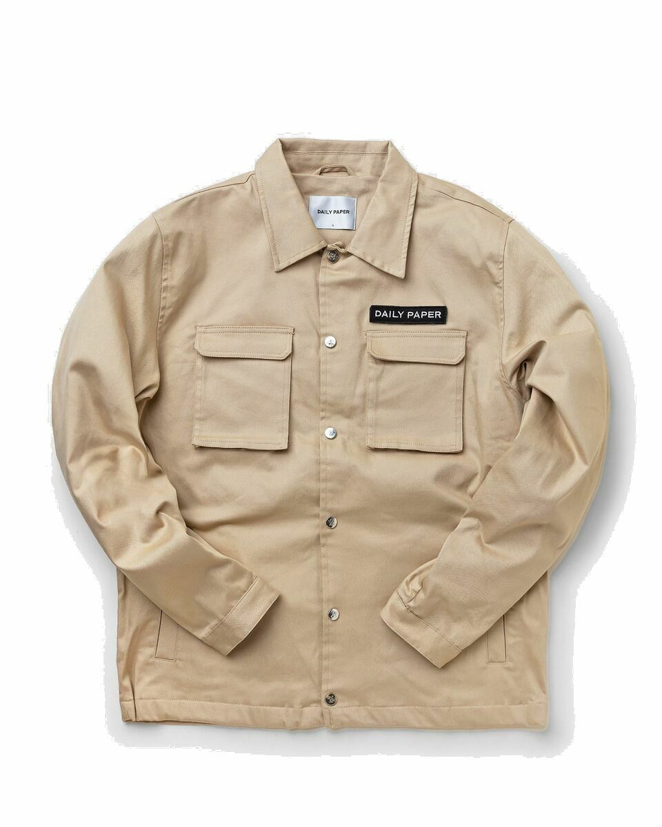 Photo: Daily Paper Cargo Coach Jacket Beige - Mens - Overshirts