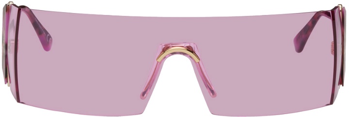Photo: RETROSUPERFUTURE Pink & Gold Pianeta Sunglasses