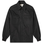 Alexander McQueen Men's Padded Seal Logo Overshirt in Black