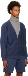 Les Tien Navy Garment-Dyed Cardigan