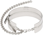 Acne Studios Silver Zip Hoop Bracelet