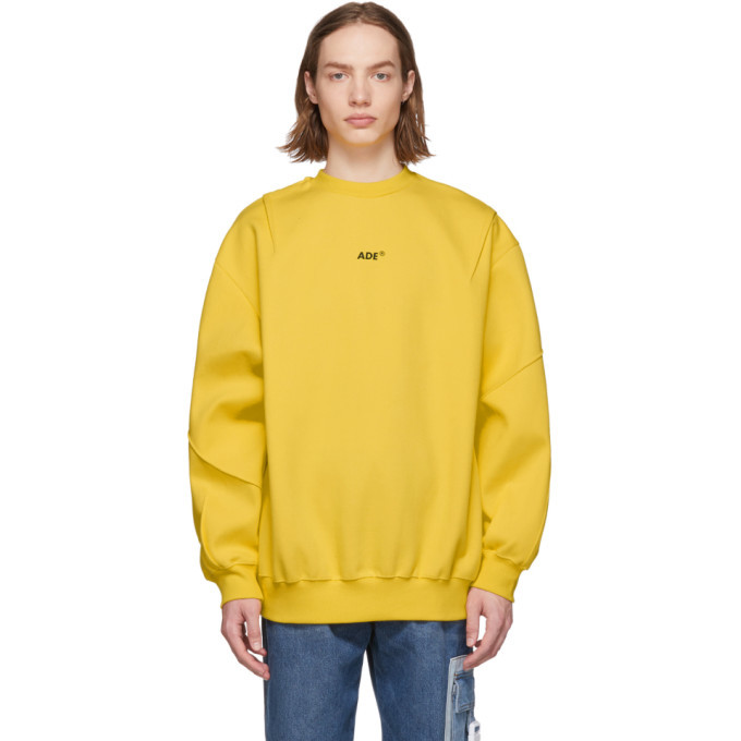 ADER error Yellow Small Logo Sweatshirt