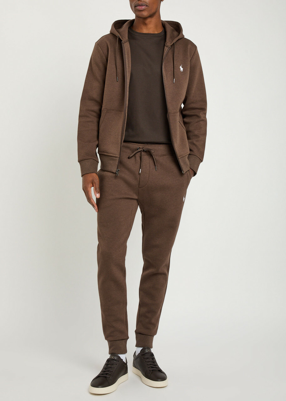 Polo Ralph Lauren Logo-embroidered Cotton-blend Sweatpants Brown