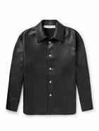 Séfr - Faux Leather Shirt Jacket - Black