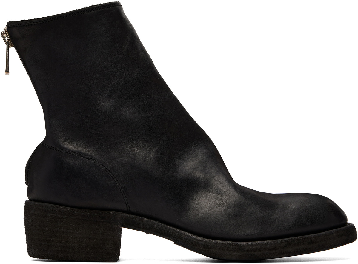 Guidi Black Back Zip Boots