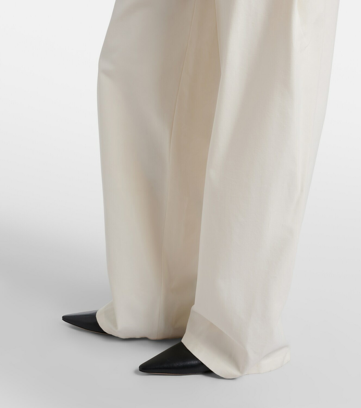The Row Galileo cotton and silk barrel-leg pants