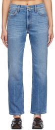 B Sides Blue Field Mid Kick Jeans
