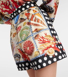 Dolce&Gabbana Capri printed silk satin shorts