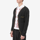 Marni Men's Sheltland Wool Repair Logo Cardigan in Black