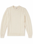 Sunspel - Cable-Knit Merino Wool Sweater - Neutrals